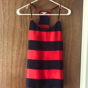 NEVER WORN red & navy blue crew tank